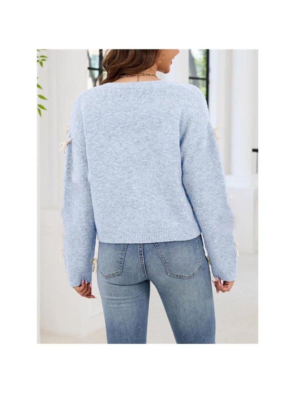 Bow Button Up Cardigan - Picture 8 of 14
